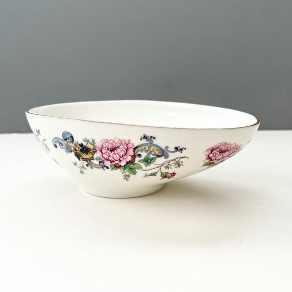 Crown Staffordshire England Chelsea Manor Fine Bone China Candy Dish Oval Bow - Picture 1 of 16
